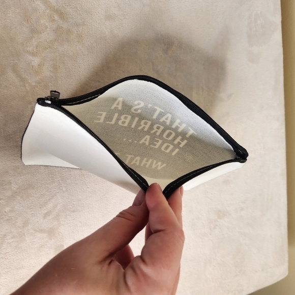 "That's a Horrible Idea...What Time?" Make Up Cosmetic Bag Zipper Pouch - Picture 4 of 6